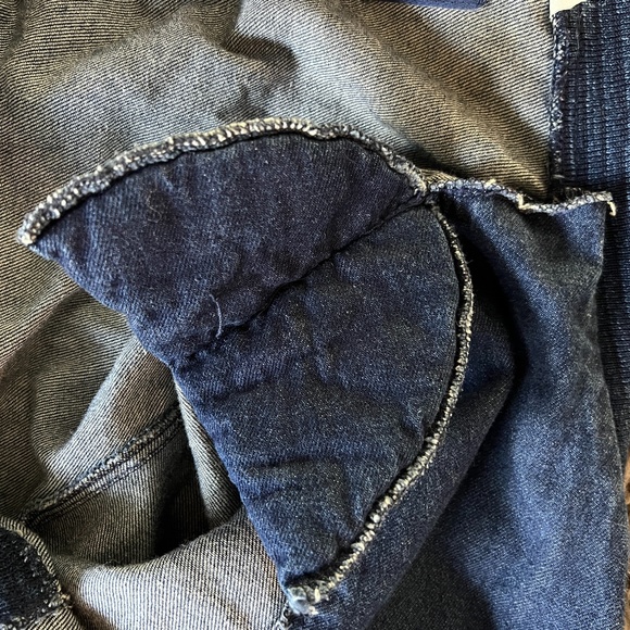 VINTAGE 80's Brown's Blue Jeans DENIM Bomber Jacket RARE! - Picture 7 of 9